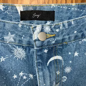 Super Cool Juny Celestial Whimsigoth Flare Jeans! Blue Size 28 thumbnail 8