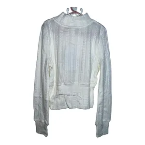 Bog Band Of The Free‎ Raquel Ivory Ribbed Knit Pullover Shirt Mock Neck Size Xs thumbnail 4