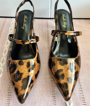 Leopard kitten Heels Brown Size 6 thumbnail 1
