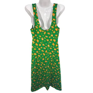 Tabitha Brown for Target Green Leopard Print Scoop‎ Neck Midi Dress Pockets Sz M thumbnail 6
