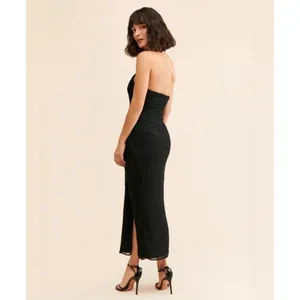 Katie May Come On Home Black Swiss Dot Midi Dress Womens Small Black Tie Event thumbnail 16
