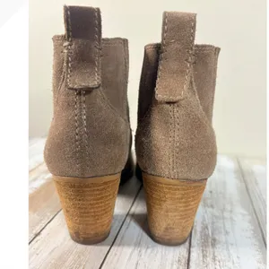 Dolce‎ Vita Brown Suede Western Ankle Boots Stacked Block Heel Booties Size 7.5 thumbnail 8