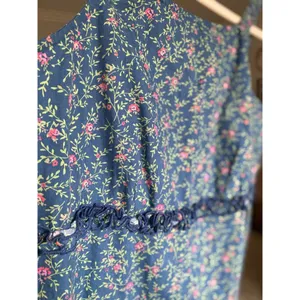Vintage Cherokee Cotton Cottagecore Dress Midi Ditsy Floral Blue Romantic Spring thumbnail 7