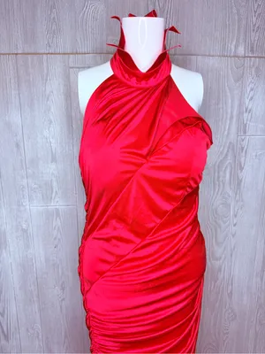 Disney Cruella deville Cosplay Halloween Costume Women Red Dress med thumbnail 3