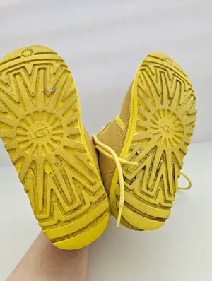 UGG Neumel Canary Yellow Suede Chukka Boots - Women's Size 8 thumbnail 7