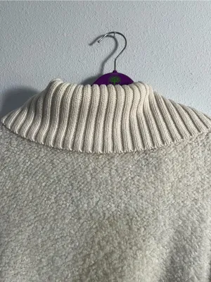 Free People Milo Cowl Cozy Cream Turtleneck Women's Sweater Size Large thumbnail 6