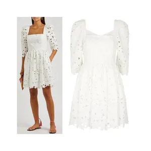Cara Cara NWT Hart Eyelet Dress Cotton Square Neck‎ Mini Dress Brodererie Size 4 thumbnail 2