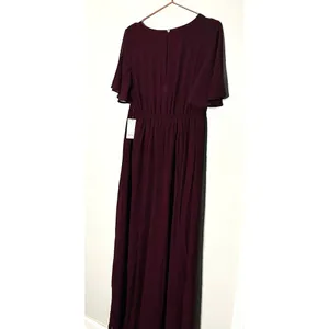 NWT Show Me Your Mumu Emily Empire Merlot Chiffon Maxi Dress Large thumbnail 8
