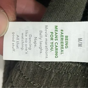 Aerie Green Ribbed Corduroy Zip Up Women's Cropped‎ Jacket Size Medium thumbnail 9