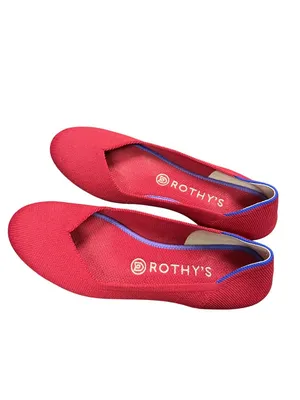 Rothy's The Point womans red knit pointed flats shoes sz 7.5 SKU 10-438 thumbnail 16