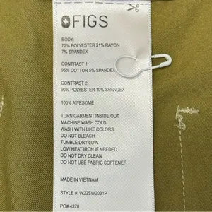 Figs Women's Petite High‎ Waisted Uman Relaxed Jogger Scrub Pants Bonsai XXS thumbnail 7