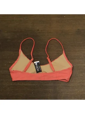NEW Cotton On Womens Super Scoop-Neck Bikini Top Shell Pink Terry Jacquard S thumbnail 5