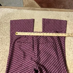 Anthropologie The Essential Flare Pants Plum‎ Geometric Stripe 2 Preppy Womens thumbnail 7