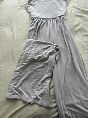 Aritzia Wilfred Light Gray Wide-Leg Jumpsuit thumbnail 2