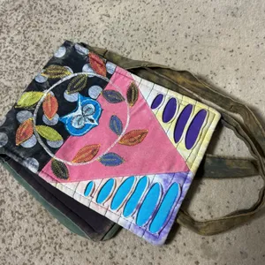Handmade Nepal Cotton‎ Patchwork Owl Messenger Bag Boho Crossbody Multi Color thumbnail 6