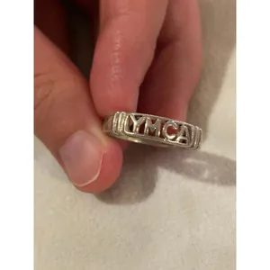 Ring band 925 sterling silver unique rare size 9.25 ucla thumbnail 3