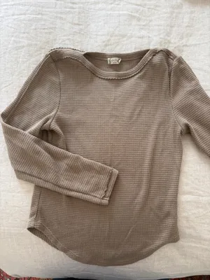 Free People Long Sleeve Waffle Knit Top thumbnail 4
