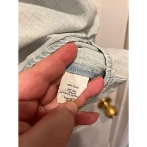 J.Crew Womens Sleeveless Chambray Popover Shirt Light Wash Blue‎ Cotton 14 Denim thumbnail 7