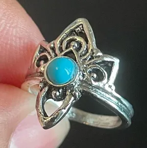 Turquoise stone girl ring size 4.5 thumbnail 7