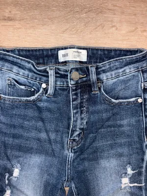 BKE Dark Blue Distressed Skinny Jeans thumbnail 3