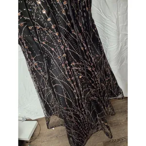 Clarisse Strapless Black Gold Iridescent Sequins Mermaid Formal Dress 2 #3719 thumbnail 7