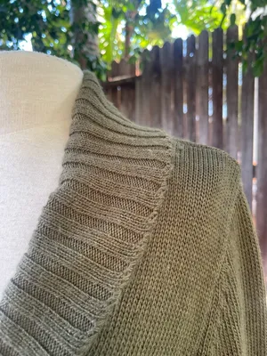 Barneys New York Green Shawl Collar Women’s Sweater Cardigan Classic Luxury M thumbnail 3