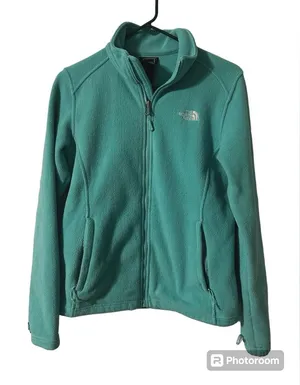 The North Face Women's Medium Teal Green Full Zip Fleece Jacket Outdoor Activewe thumbnail 1