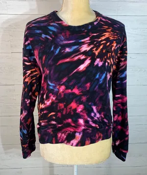 Juicy Couture Tie Dye Swirl crop Sweatshirt, Women's Size L juniors multicolor thumbnail 7