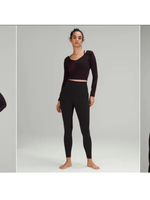 Lululemon Align Long Sleeve Shirt Diamond Dye Cassis Black Sz 4 thumbnail 7