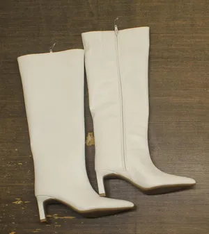 On 34th Womens Rachelle Stovepipe Boots 10019723900 Bone Smooth White 5M thumbnail 1