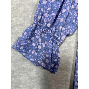 Free People Shirt Sz M Floral‎ Embroidered Cottage Peasant Boho Floral thumbnail 4