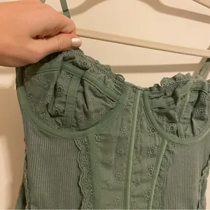 Urban Outfitters Sage Green Corset Top size Medium thumbnail 4