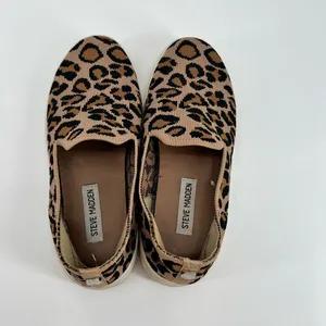 Steve Madden Mailer MALR01S1 Leopard Print Slip on sneaker Shoe Size 8 Knit Top thumbnail 8
