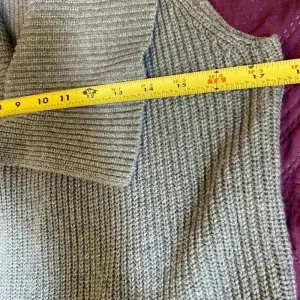 Womens‎ Grey Asymmetrical Sleeveless Open Tunic Sweater Cardigan Pockets thumbnail 5
