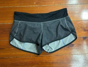 Lululemon Run Speed Shorts Women’s Sz 6 Heathered Black Running Athletic 👽🧡 thumbnail 1