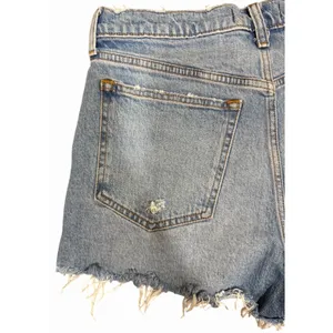 Abercrombie & Fitch The Mom Short Distressed High Rise Denim Blue Size‎ 30 thumbnail 7