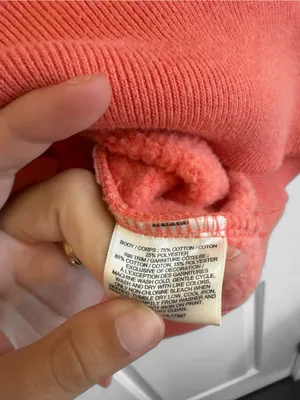 Y2K Old Navy Coral Short Sleeve Hoodie Sweatshirt XL thumbnail 6