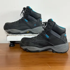 Wolverine Womens Safety Toe Work Boots ASTM EH Rated Vibram Sole Black Teal 8M thumbnail 2