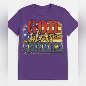 Handmade God Bless‎ America women’s tshirt thumbnail 3