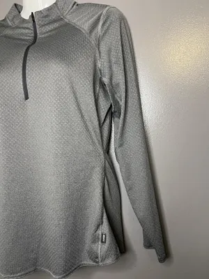 REI Co-op Pullover Womens Small Gray 1/4 Zip Mock Neck Long Sleeve Top Athletic thumbnail 4