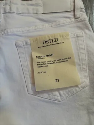 DSTLD White High Rise Button Fly Denim Cutoff Shorts Size 27 NWT thumbnail 5