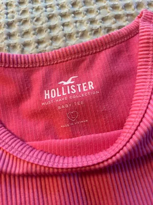 Pink Hollister Long Sleeve Baby Tee thumbnail 2
