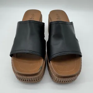 Y2K‎ Chunky Platform Slide Sandals 10 Rouge Helium Wedge Summer Festival Granola thumbnail 2