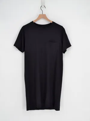 Everlane Cotton T-Shirt Dress Black M thumbnail 2