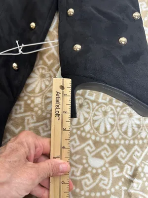 a new day Black Studded Mid-Calf Heeled Boots thumbnail 6