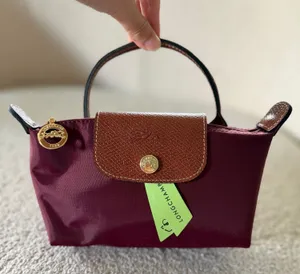 Longchamp Pliage Le Mini Pouch Bag Burgundy thumbnail 1