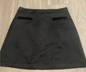 Copper Key Black Textured Mini Skirt thumbnail 1