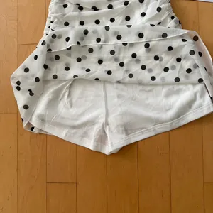 Princess Polly Casidy plunge white and black polka dot halter romper thumbnail 4