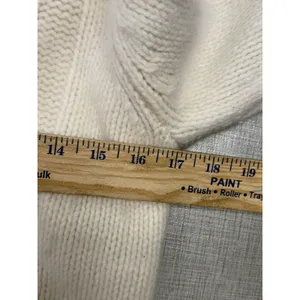 Jones New York Medium Cable Knit Merino‎ Wool Angora Turtleneck SweaterIvory Long Slv thumbnail 5