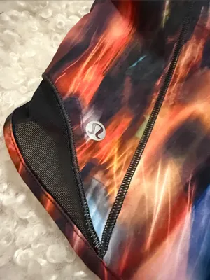 lululemon athletica Multicolor Flame-Print Athletic Shorts thumbnail 3
